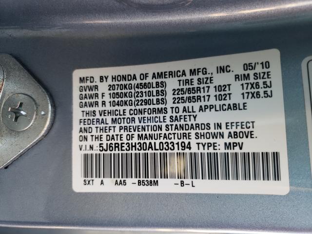 2010 HONDA CR-V LX 5J6RE3H30AL033194