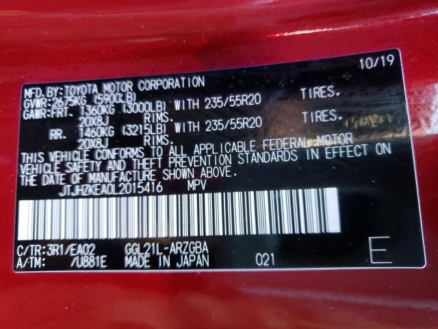 2020 LEXUS RX 350 L JTJHZKEA0L2015416