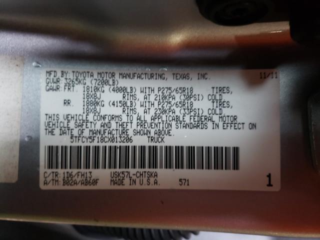 2012 TOYOTA TUNDRA DOU 5TFCY5F18CX013206