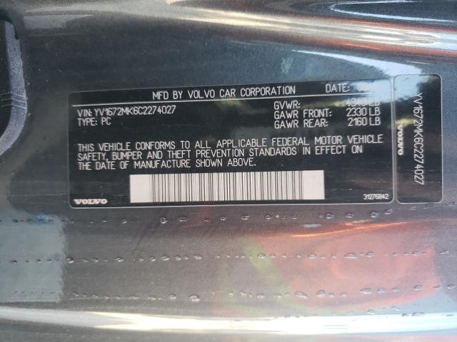 2012 VOLVO C30 T5 YV1672MK6C2274027