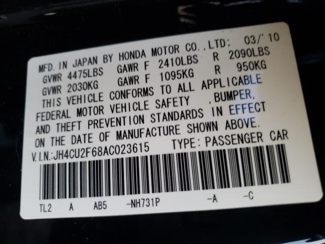 2010 ACURA TSX JH4CU2F68AC023615