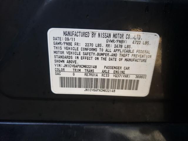 2012 INFINITI G37 X JN1CV6APXCM622148