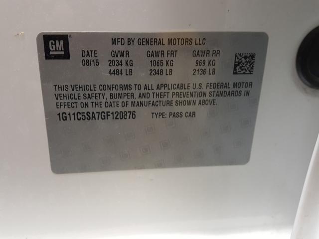 2016 CHEVROLET MALIBU LIM 1G11C5SA7GF120876