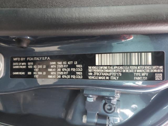 2018 FIAT 500X POP ZFBCFXAB4JP707179