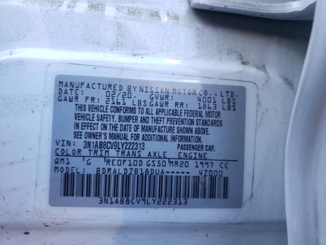 2020 NISSAN SENTRA SV 3N1AB8CV9LY222313