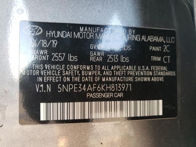2019 HYUNDAI SONATA LIM 5NPE34AF6KH813971