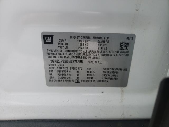 2016 CHEVROLET TRAX 1LT 3GNCJPSB0GL273655
