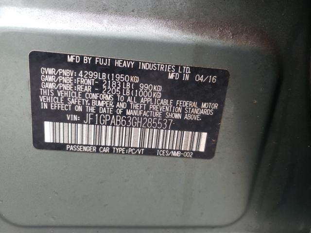 2016 SUBARU IMPREZA PR JF1GPAB63GH285537