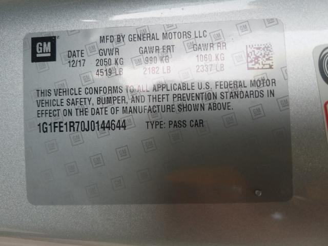 2018 CHEVROLET CAMARO SS 1G1FE1R70J0144644