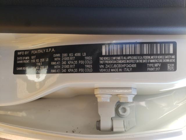 2017 JEEP RENEGADE T ZACCJBCB0HPG42498