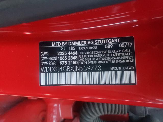 2018 MERCEDES-BENZ CLA 250 4M WDDSJ4GBXJN539773