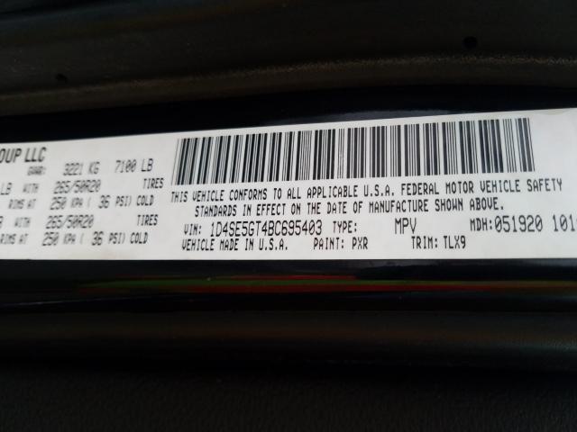 2011 DODGE DURANGO CI 1D4SE5GT4BC695403