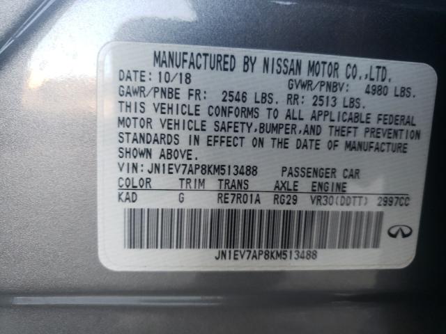 2019 INFINITI Q50 LUXE JN1EV7AP8KM513488
