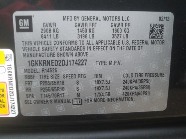 2013 GMC ACADIA SLE 1GKKRNED2DJ174227