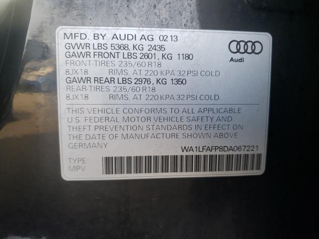 2013 AUDI Q5 PREMIUM WA1LFAFP8DA067221