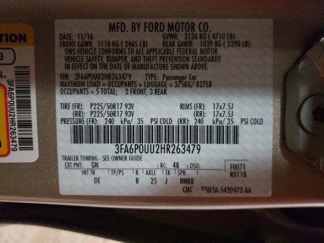 2017 FORD FUSION S H 3FA6P0UU2HR263479