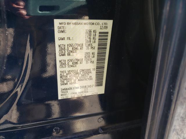 2010 NISSAN TITAN XE 1N6BA0EJ7AN308307
