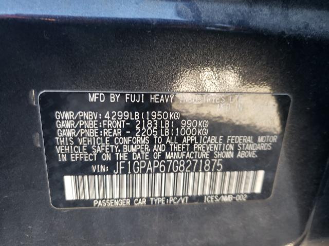 2016 SUBARU IMPREZA SP JF1GPAP67G8271875