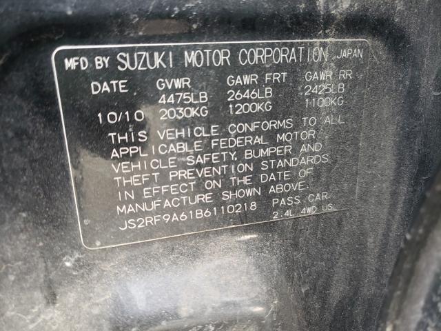 2011 SUZUKI KIZASHI SP JS2RF9A61B6110218