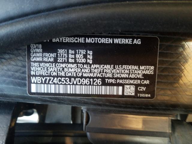 2018 BMW I3 REX WBY7Z4C53JVD96126