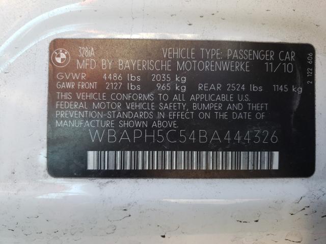 2011 BMW 328 I SULE - WBAPH5C54BA444326