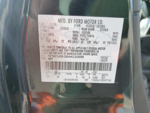 2010 FORD ESCAPE 1FMCU0EG5AKC23059