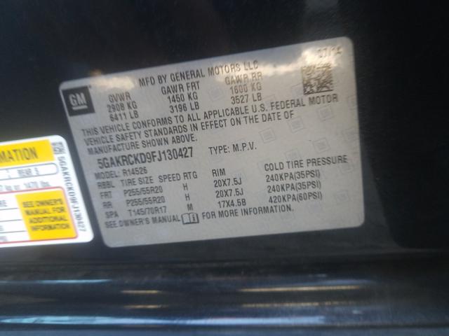 2015 BUICK ENCLAVE 5GAKRCKD9FJ130427