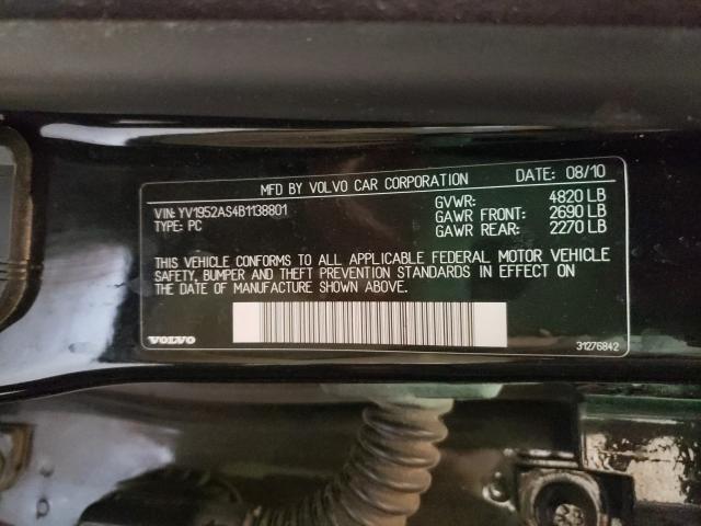 2011 VOLVO S80 3.2 YV1952AS4B1138801