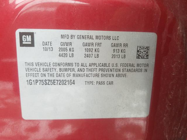 2014 CHEVROLET CRUZE 1G1P75SZ5E7202164