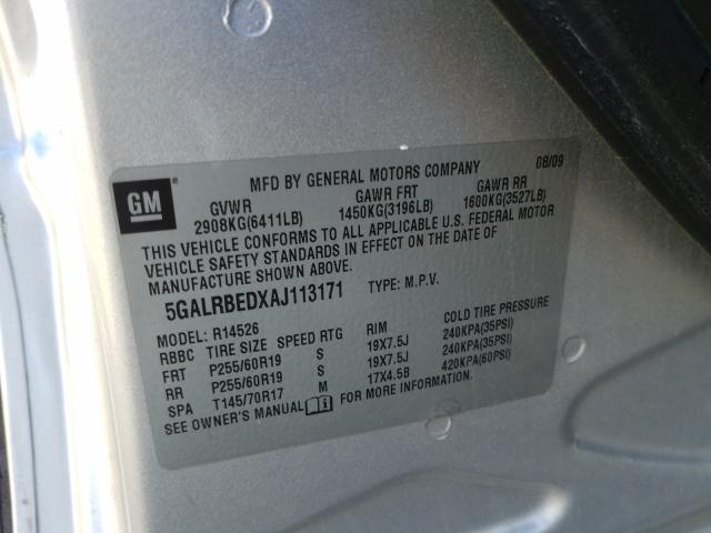 2010 BUICK ENCLAVE CX 5GALRBEDXAJ113171