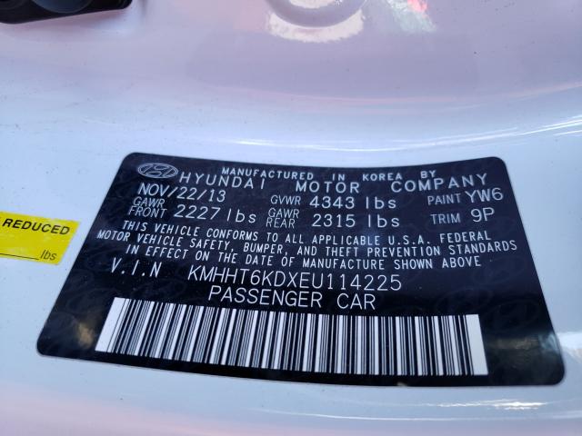 2014 HYUNDAI GENESIS CO KMHHT6KDXEU114225
