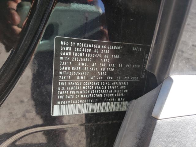 2017 VOLKSWAGEN TIGUAN WOL WVGRV7AX0HK003411