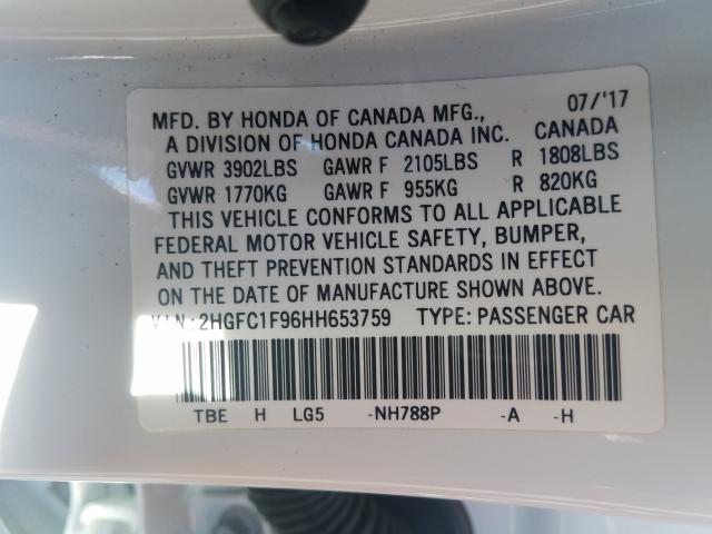 2017 HONDA CIVIC TOUR 2HGFC1F96HH653759