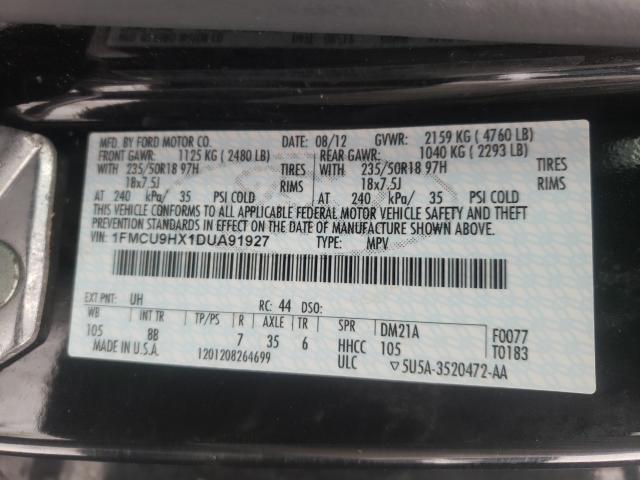 2013 FORD ESCAPE SEL 1FMCU9HX1DUA91927