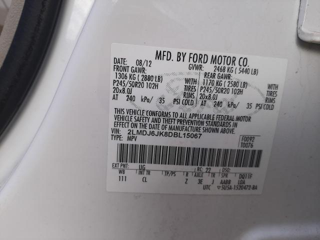 2013 LINCOLN MKX 2LMDJ6JK8DBL15067