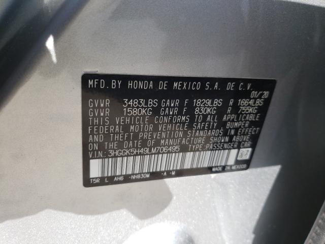 2020 HONDA FIT LX 3HGGK5H49LM706495