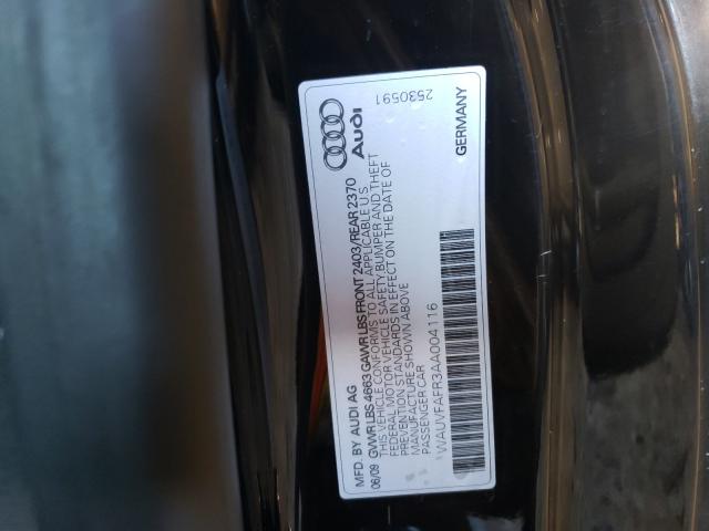 2010 AUDI A5 PRESTIG WAUVFAFR3AA004116