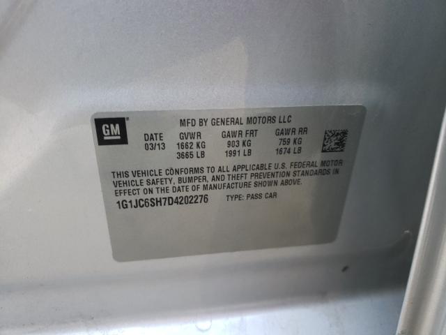 2013 CHEVROLET SONIC LT 1G1JC6SH7D4202276