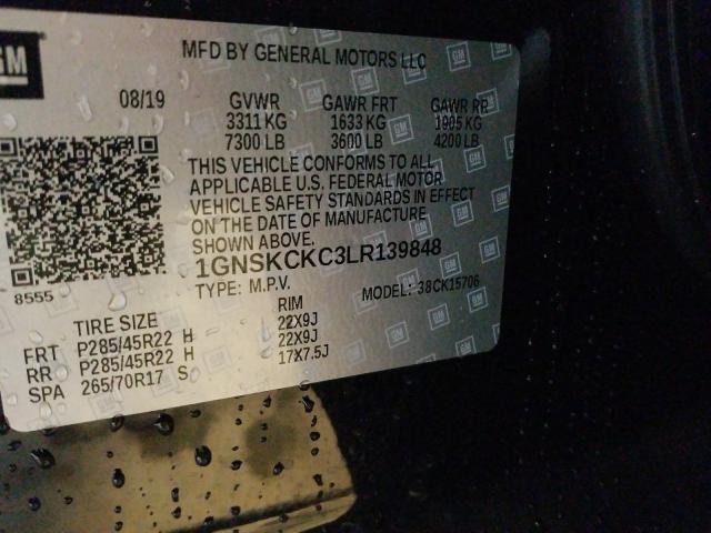 2020 CHEVROLET TAHOE K150 1GNSKCKC3LR139848