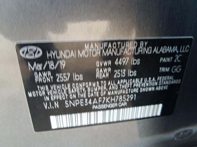 2019 HYUNDAI SONATA LIM 5NPE34AF7KH785291