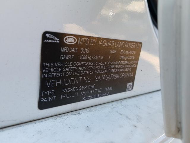 2019 JAGUAR XE SAJAS4FX8KCP52414