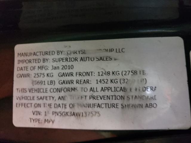 2010 JEEP LIBERTY LI 1J4PN5GK3AW137575