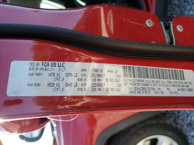 2017 JEEP COMPASS LA 3C4NJCBB2HT607454