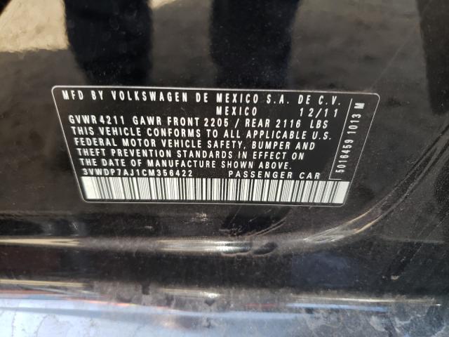 2012 VOLKSWAGEN JETTA SE - 3VWDP7AJ1CM356422