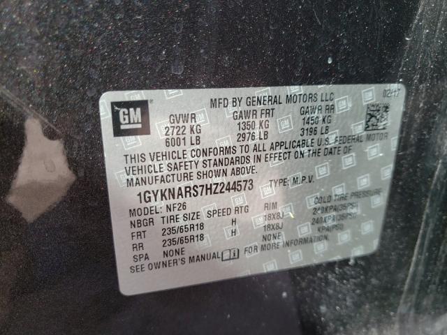 2017 CADILLAC XT5 1GYKNARS7HZ244573