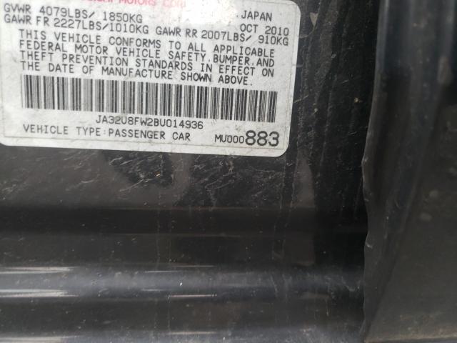 2011 MITSUBISHI LANCER GTS JA32U8FW2BU014936