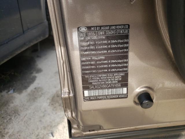 2016 LAND ROVER LR4 HSE SALAG2V66GA791656