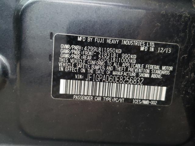2014 SUBARU IMPREZA PR JF1GPAD60E8256832