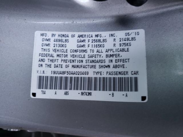 2010 ACURA TL 19UUA8F50AA020469