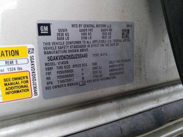 2013 BUICK ENCLAVE 5GAKVDKD6DJ230449